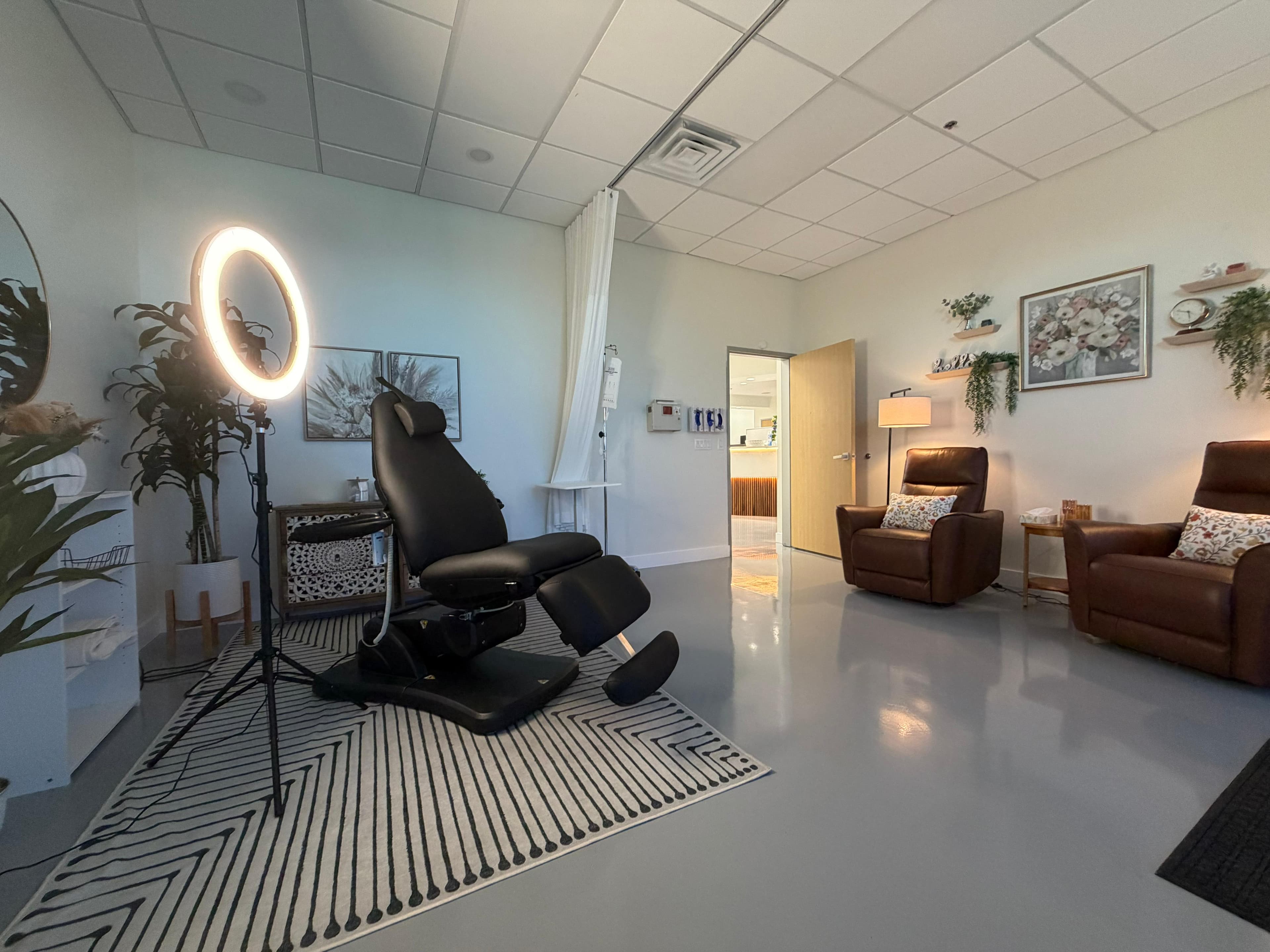 Treatment room at Olive Lane Aesthetics in Upland, California